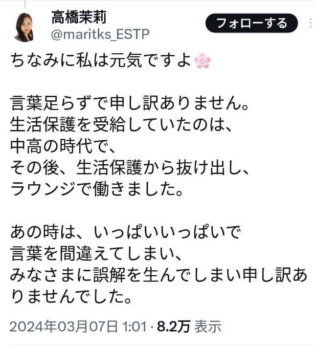 高橋茉莉の法令違反内容