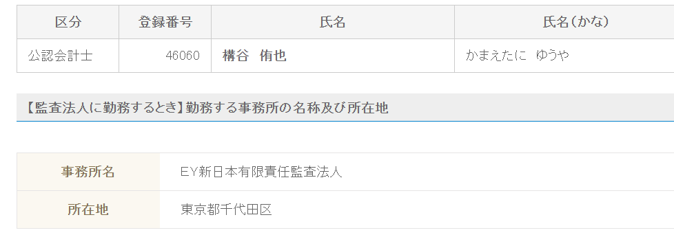 構谷侑也は公認会計士